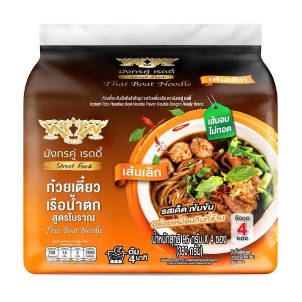 เส้นเล็กก๋วยเตี๋ยเรือน้ำตก 95g ( แพ็ค 4 ซอง)