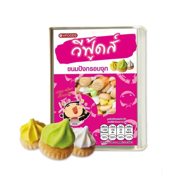 ขนมปังปี๊บจิ๋ว ปังจุก 400g รสกรอบจาก "วีฟู้ดส์"