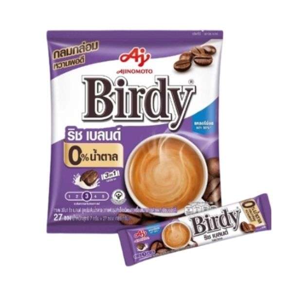 3in1 กาแฟริช เบลนด์ 7g แพ็ค 27 ซอง, กาแฟคุณภาพสูง, กลิ่นหอม, รสชาติกลมกล่อม, ชงง่าย, เบอร์ดี้