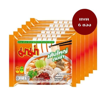 ก๋วยเตี๋ยวเส้นใหญ่กึ่งสำเร็จรูป รสต้มยำ ( 50g x แพค 6 ซอง )