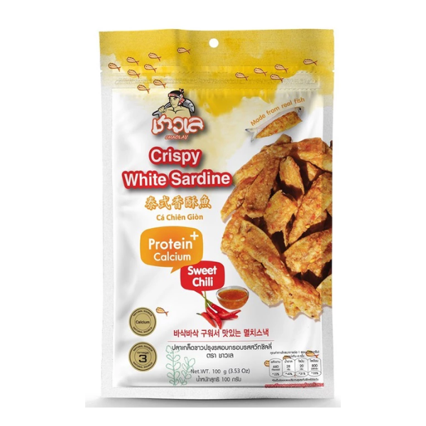 ปลาเกล็ดขาวปรุงรสอบกรอบ รสสวีทชิลลี่ 100g