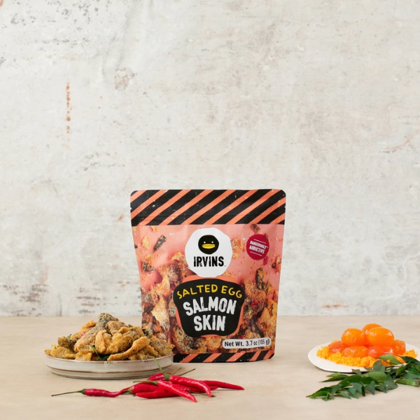 Da cá hồi chiên giòn phủ trứng muối 80g