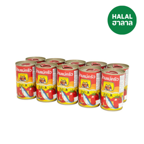 ซาร์ดีนซอสมะเขือเทศฝาดึง 155g ( แพ็ค 10 )