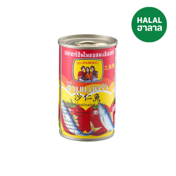 ซาร์ดีนซอสมะเขือเทศฝาดึง 155g