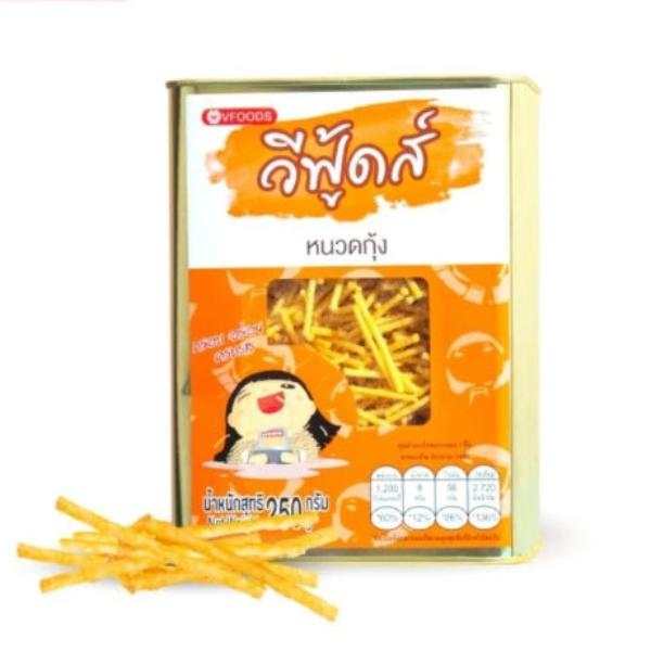 ขนมปังปี๊บจิ๋ว รสหนวดกุ้ง 250g จากวีฟู้ดส์