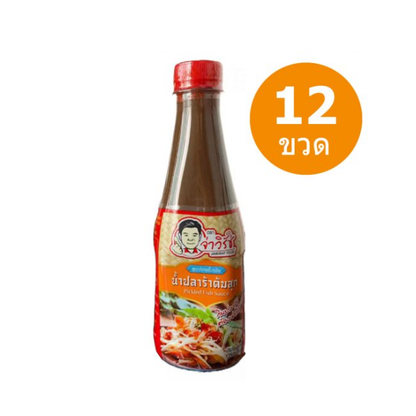 Nước mắm cá lên men nấu chín pha sẵn, công thức truyền thống Thái 350ml (nguyên thùng 12 chai)
