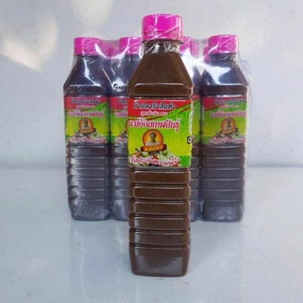 น้ำปลาร้าต้มสุกปรุงรส ฝาชมพู 400ml (ยกโหล12ขวด)