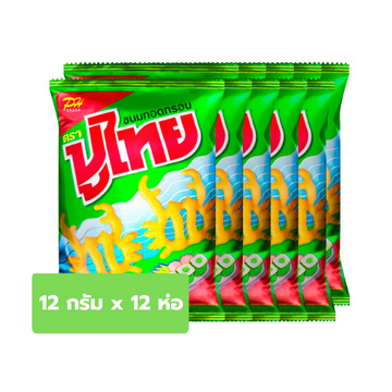 ขนมทอดกรอบ รสโนริสาหร่าย 12g แพ็ค 12
