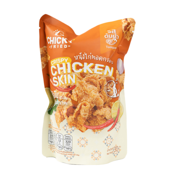 Knusprig frittierte Hühnerhaut, Tom-Yum-Geschmack 30g