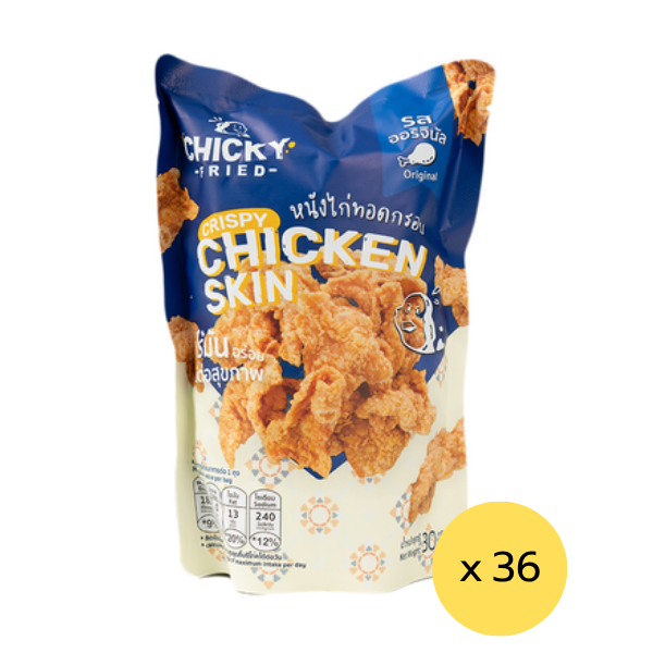 Knusprige frittierte Hähnchenhaut Original 30g ( Packung 36 )