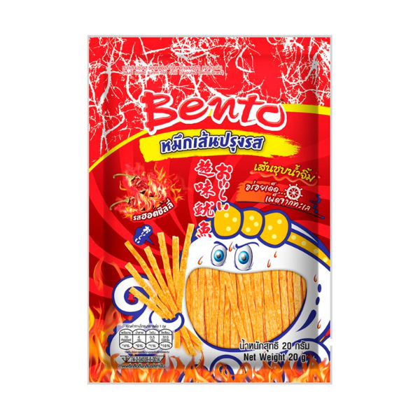 Mực sợi tẩm gia vị, sợi mực chấm sốt vị ớt cay 20g