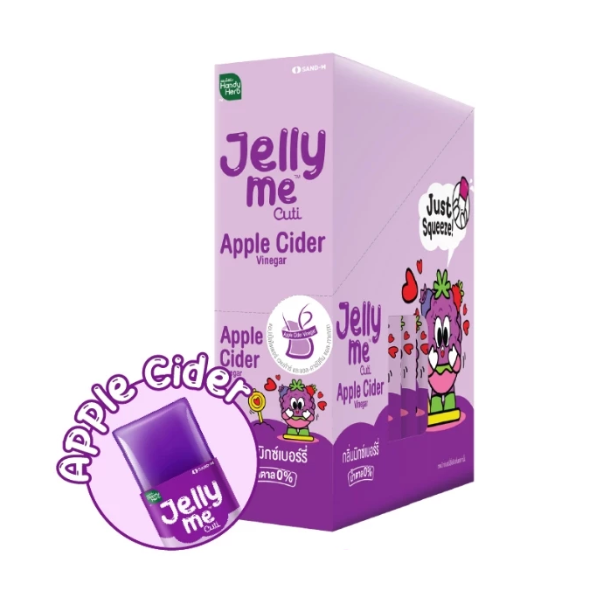 Me Quti Jelly with Apple Cider, Mixed Berry Flavor 30g (Pack of 12 Sachets)
