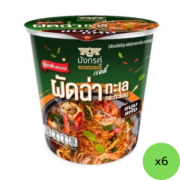 วุ้นเส้นกึ่งสำเร็จรูป รสผัดฉ่าทะเลกระทะร้อน 40g ( แพ็ค 6 )