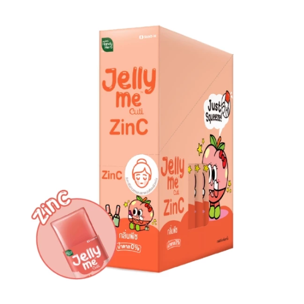 Me Qti Zinc jelly, peach flavor 30g (pack of 12 sachets)