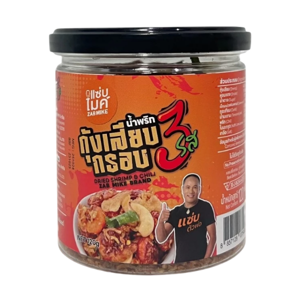 Crispy shrimp chili paste, 3 flavors 120g