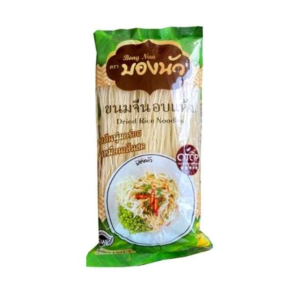 ขนมจีนอบแห้ง 180g บองนัว บรรจุภัณฑ์สีเขียว