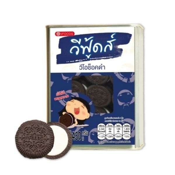 ขนมปังปี๊บจิ๋ววีโอช็อกดำ 430g รสช็อกโกแลตเข้มข้น และหอมกลิ่นช็อกโกแลตแท้จากวีฟู้ดส์