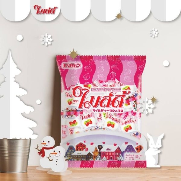 Kẹo marshmallow vị dâu tây 120g