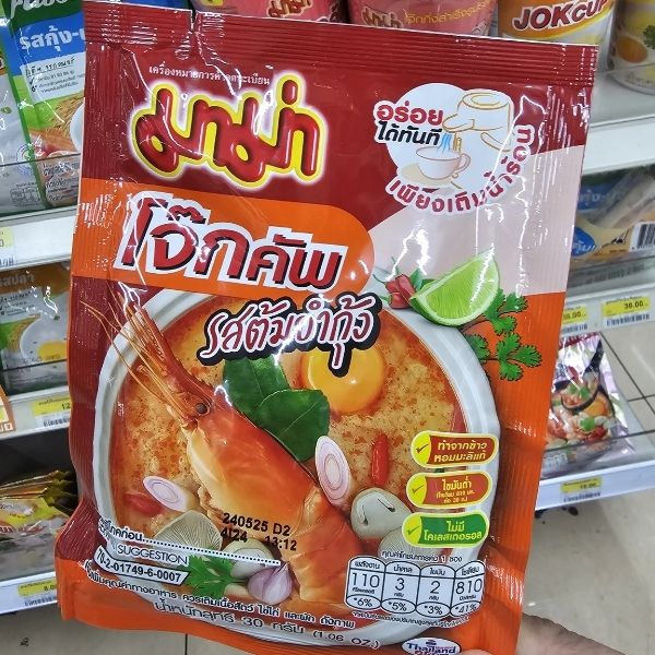 โจ๊กคัพซอง รสต้มยำกุ้ง ( 30g x แพค 3 ซอง )