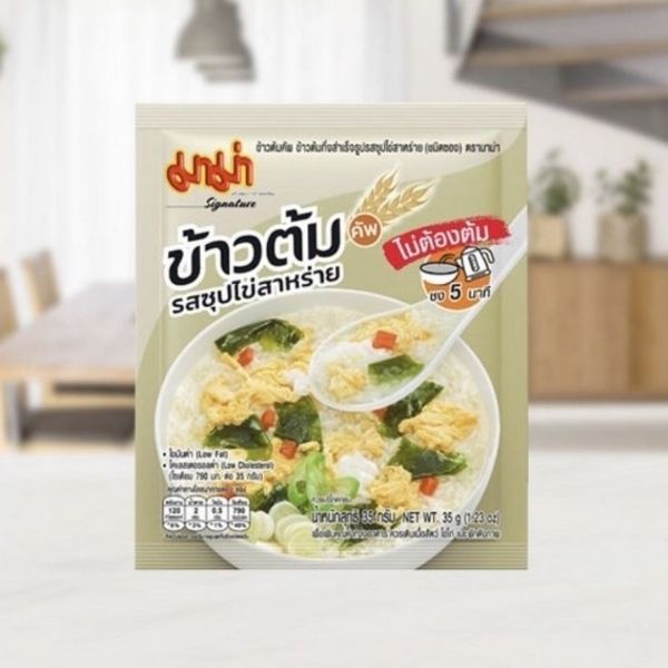 ข้าวต้มคัพซอง รสซุปไข่สาหร่าย ( 35g x แพค 3 ซอง )