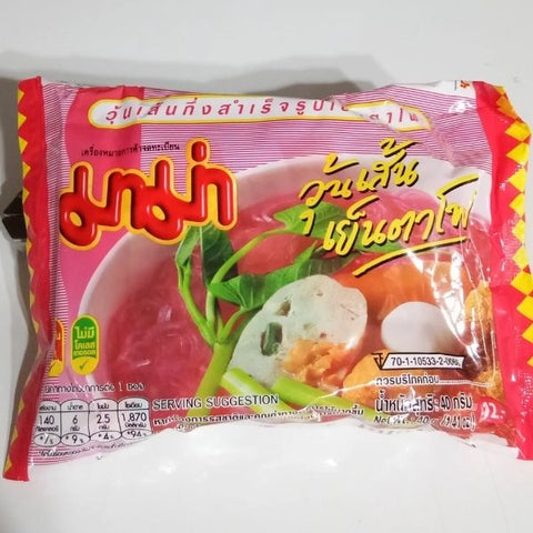 Instant glass noodles, yen ta fo flavor (40g x pack of 6 sachets)