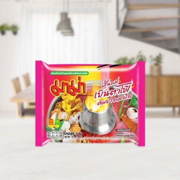 เส้นหมี่กึ่งสำเร็จรูป รสเย็นตาโฟต้มยำหม้อไฟ ( 55g x แพค 6 ซอง )