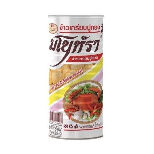 ข้าวเกรียบปูทอด 90g ในกระป๋อง มโนห์รา กรอบหอมกลิ่นทะเล.