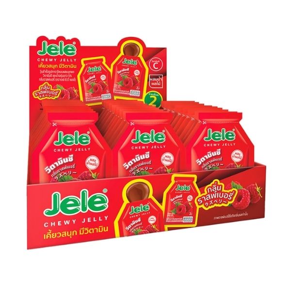 Chewy jelly, raspberry flavor 540g