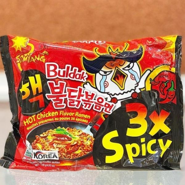 Mì ăn liền khô vị gà cay gấp ba 140g ( 5 gói )