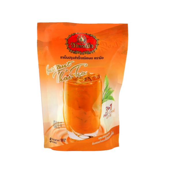 3 in 1 ชานมปรุงสำเร็จ 100g คอมเพล็กซ์ เครื่องดื่มชานมผงตรามือ