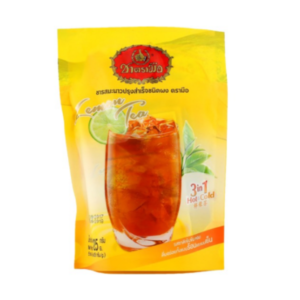 3 in 1 ชามะนาวปรุงสำเร็จชนิดผง 100g, รสชาติเปรี้ยวหวาน, ชงง่าย, สดชื่น