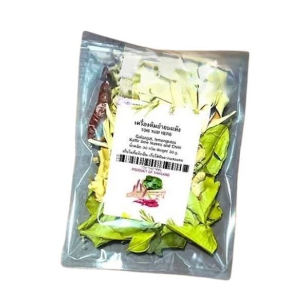 Tom yum seasoning, 30g (galangal, lemongrass, kaffir lime leaves, dried chili)