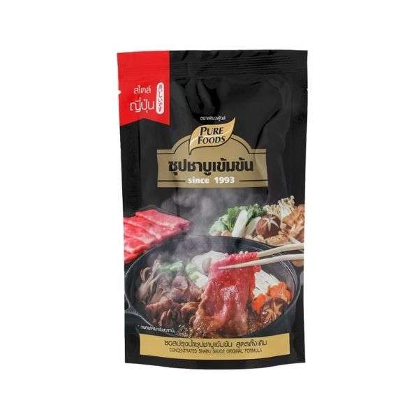 เพียวฟู้ดส์ ชาบู น้ำดำ 100g ซอสปรุงรสอาหารกลมกล่อม ทุกมื้ออาหาร