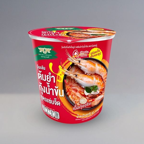 Cremige Tom-Yum-Garnelensuppe, extra würzige Rezeptur, halbfertige Glasnudeln 41g