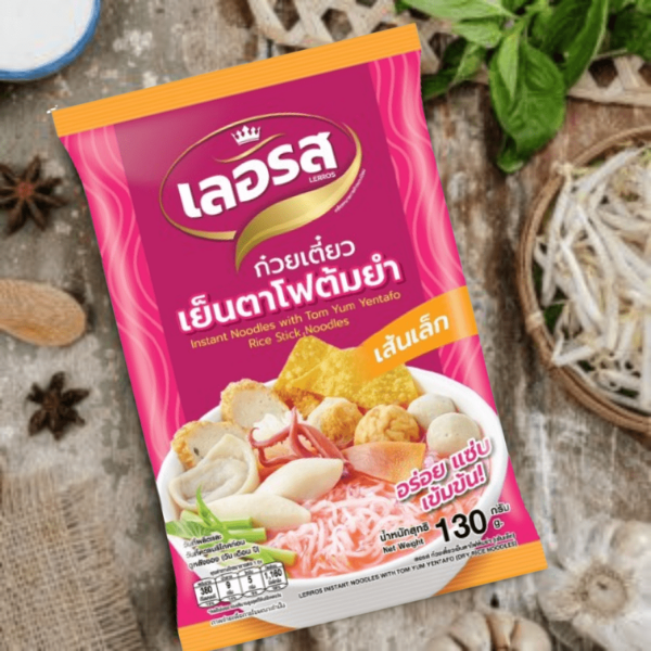 ก๋วยเตี๋ยวเย็นตาโฟต้มยำ เส้นเล็ก(สด) 130g