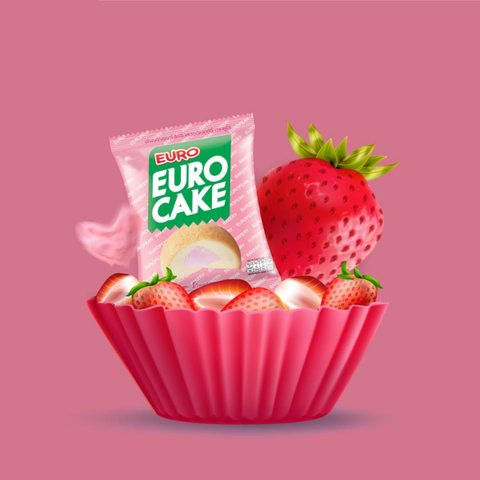 Cream-filled puff cake, strawberry flavor 144g