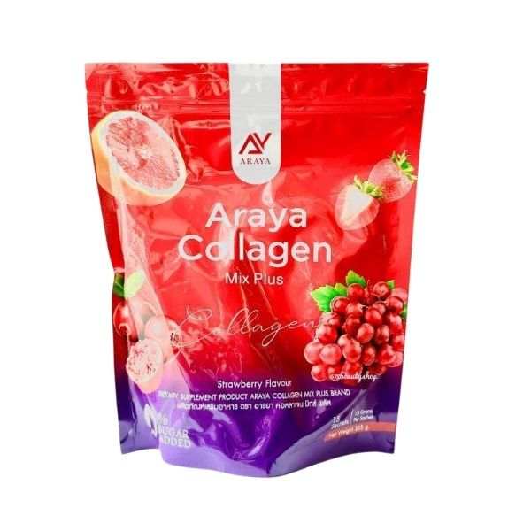 คอลลาเจน มิกซ์พลัส 225g จากอารยา เสริมความกระจ่างใสให้ผิวพรรณด้วยคอลลาเจนและสารสกัดจากผลไม้