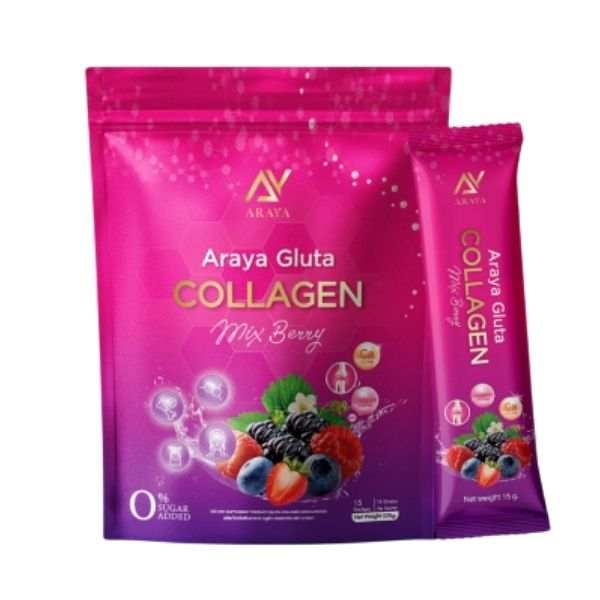 กลูต้า คอลลาเจน มิกซ์เบอร์รี่ 225g บำรุงผิวใส แข็งแรง รสเบอร์รี่