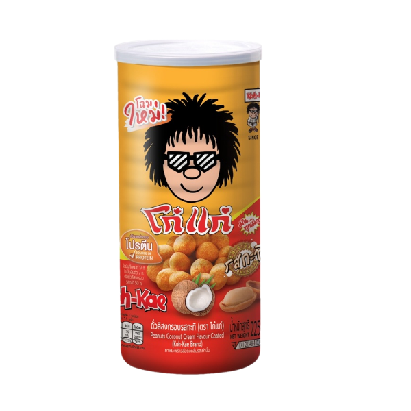 Coconut-flavored coated peanuts 225g (can)