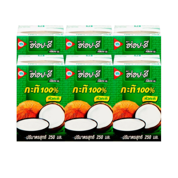 100% coconut milk, big pack 250ml, pack of 6