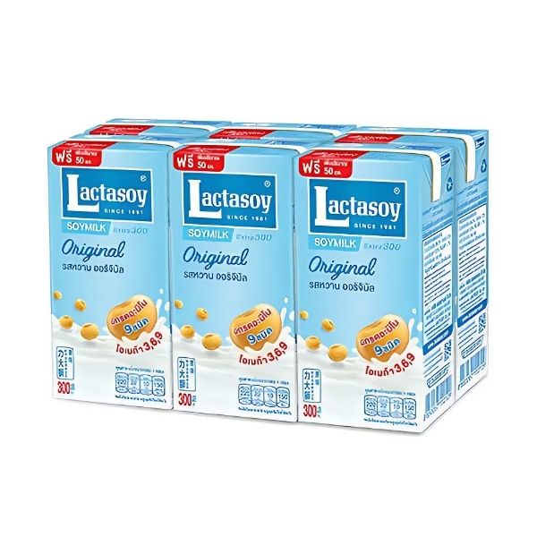 UHT soy milk, classic sweet flavor 300ml (pack of 6 cartons)