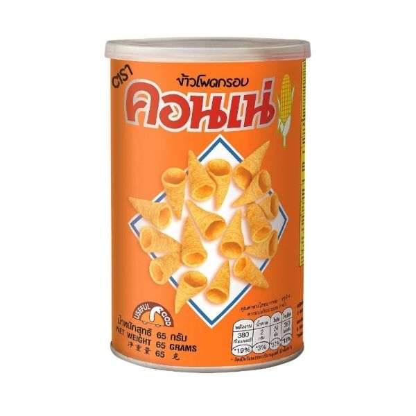 ขนมข้าวโพดกรอบ รสดั้งเดิมในกระป๋อง 65 กรัม