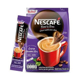 Instant coffee 3-in-1 with less sugar, 15g pack of 27 sachets, Nescafé, flavorful and convenient.