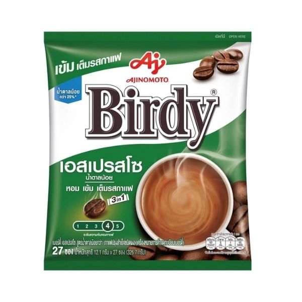 3in1 กาแฟเอสเปรสโซ เบอร์ดี้ แพค 27 ซอง เข้มข้น กลมกล่อม