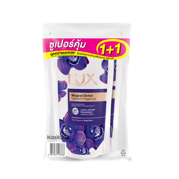 Sữa tắm màu tím dạng túi nạp 400ml gói đôi