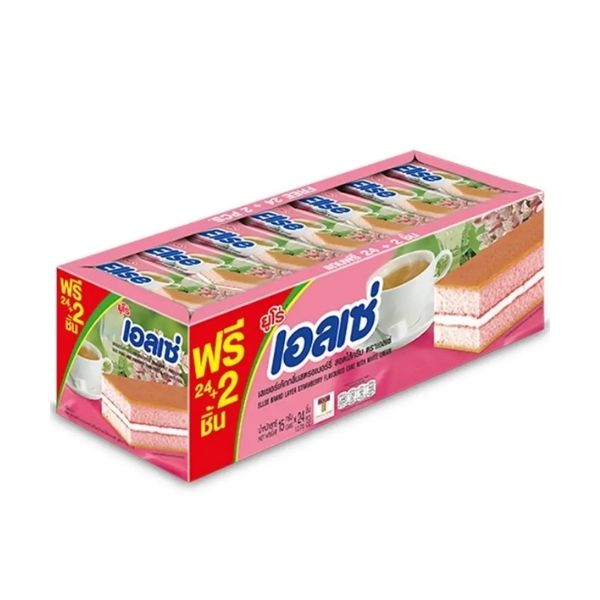 Layer Cake mit Erdbeergeschmack und Cremefüllung 15g ( 24 Beutel )