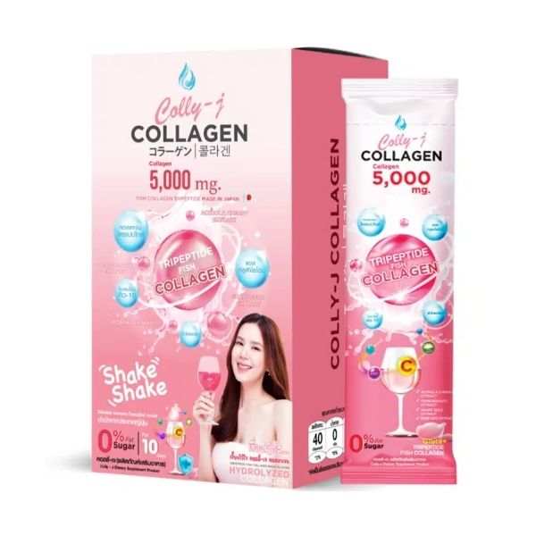 คอลลาเจน 100g กล่อง 10 ซอง สำหรับผิวเนียนนุ่มและกระจ่างใส