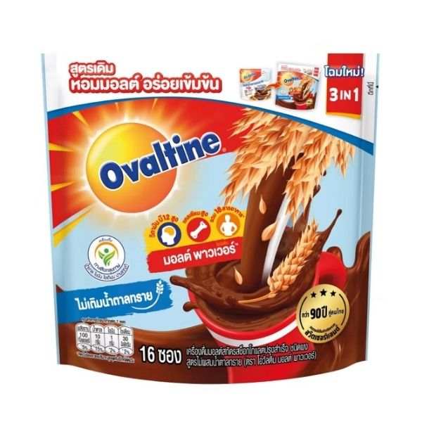 3in1 ปรุงสำเร็จสูตรไม่มีน้ำตาล 25g บรรจุ 16 ซอง สำหรับคนรักสุขภาพ