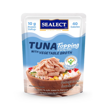 ทูน่าท็อปปิ้งน้ำแร่และน้ำซุปผัก 50g