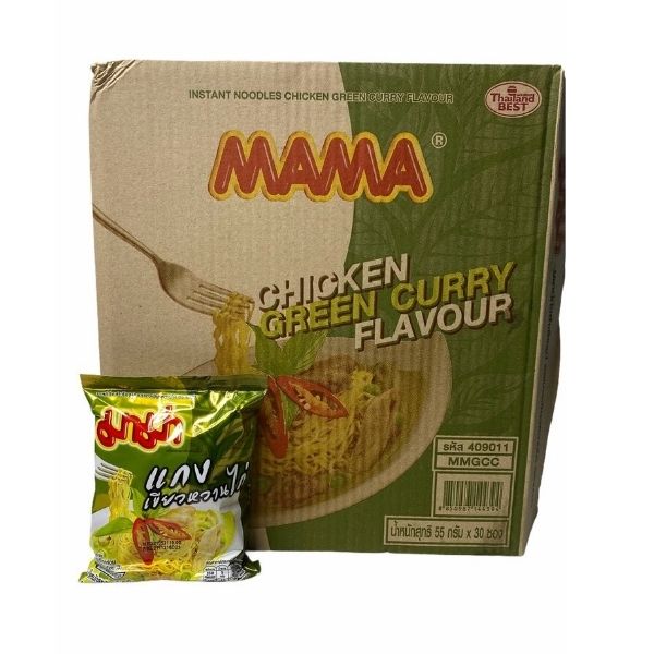 Mì ăn liền vị cà ri xanh gà (55g x hộp 30 gói)